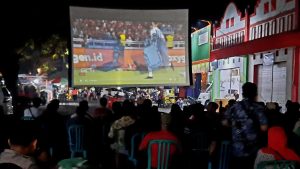 Seru! PSSI Askot Blitar Gelar Nobar Indonesia vs Argentina