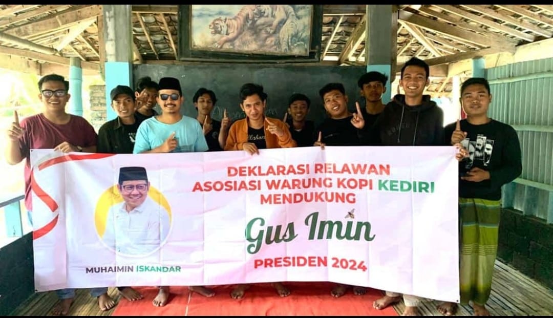 Asosiasi Warung Kopi Kediri Deklarasi Gus Imin Menjadi Capres 2024