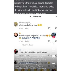 Polemik Tanah Thursina IIBS, Yugha: Vidio Tiba-tiba Hilang