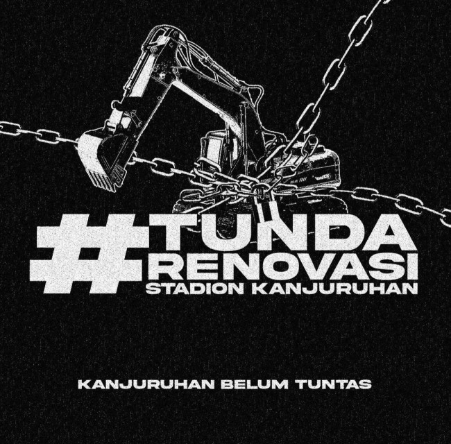 Medsos Twitter Digempur Tagar Tunda Renovasi Stadion Kanjuruhan