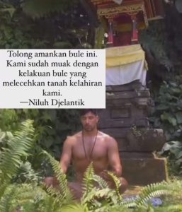 Bule Meditasi Telanjang di Pura Bali, Ngamuk Saat Ditegur