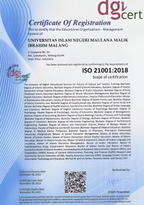 UIN Maliki Malang Kali Ketiga Raih ISO 21001:2018