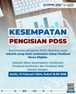 Perpanjangan Waktu Finalisasi Data untuk Seleksi Nasional Penerimaan Mahasiswa Baru