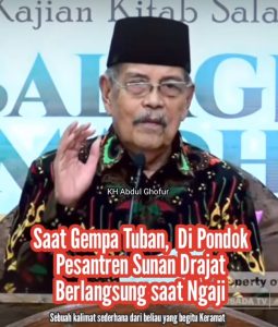 Kiai Ghofur Tetap Tenang Ceramah Saat Diguncang Gempa Bawean