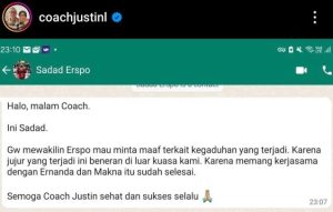 Erspo Putus Kerja Sama dengan Desainer Jersey Timnas