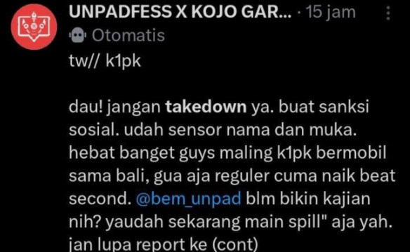 Gaya Hidup Mewah Penerima KIP-K Unpad: BEM Unpad Ancam Cabut Beasiswa