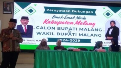 Ratusan Emak-Emak Muda Dukung Sanusi-Lathifah di Pilkada Kabupaten Malang 2024