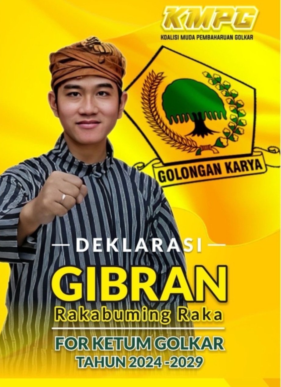 Tersebar Deklarasi Dukungan bagi Gibran Calon Ketum Golkar usai Airlangga Mundur