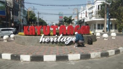 Landmark Kota Malang, DLH Perbaiki Kerusakan Logo Kayutangan Heritage