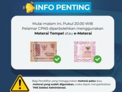 BKN Umumkan Pendaftar CPNS 2024 Boleh Pakai Meterai Konvensional