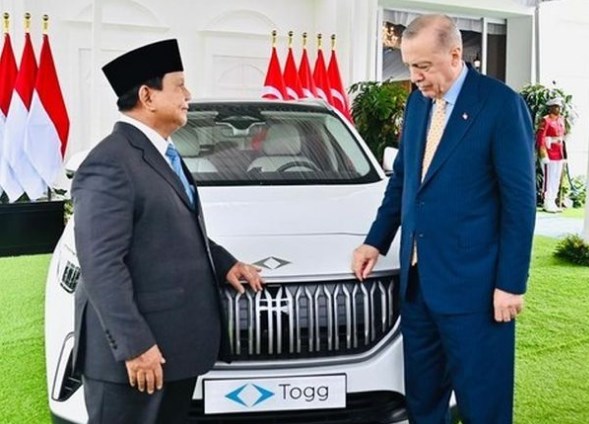 Erdogan Hadiahkan SUV Listrik Togg T10X untuk Prabowo