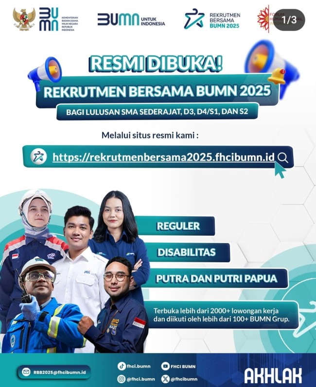 Rekrutmen Kerja di BUMN Dibuka Hari Ini, Berikut Dokumen yang Perlu Dipersiapkan