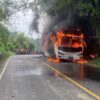 Bus Pahala Kencana Terbakar di Bangkalan, Ratusan Rokok Ilegal Terbongkar dari Bagasi