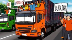 Puluhan Sopir Truk Blokir Jalan Trisula Malang, Protes Penegakan Penuh Aturan Zero ODOL