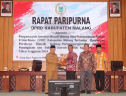 DPRD Gelar Paripurna Pertanggungjawaban APBD 2024, Ini Jawaban Bupati Malang