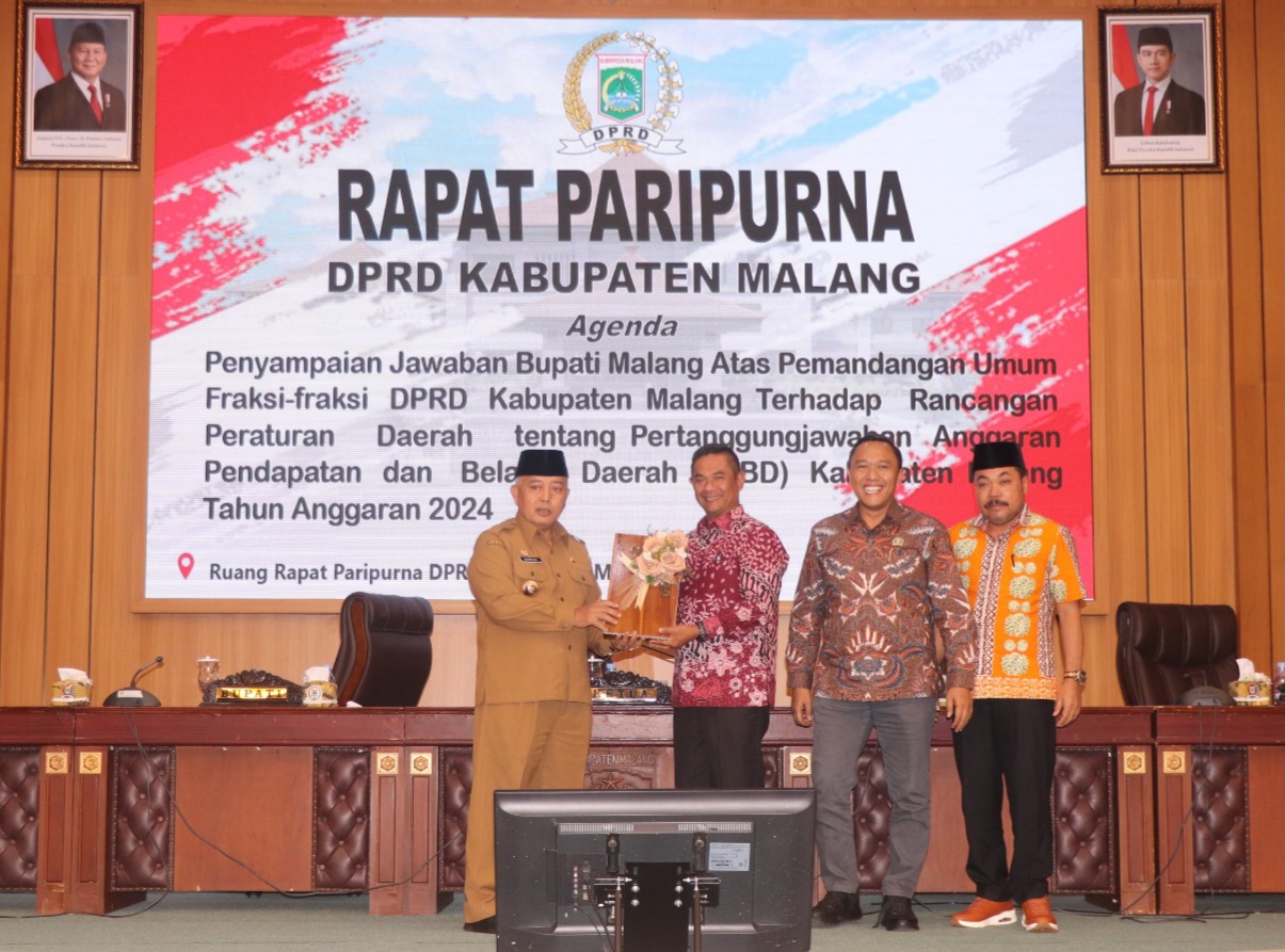 DPRD Gelar Paripurna Pertanggungjawaban APBD 2024, Ini Jawaban Bupati Malang