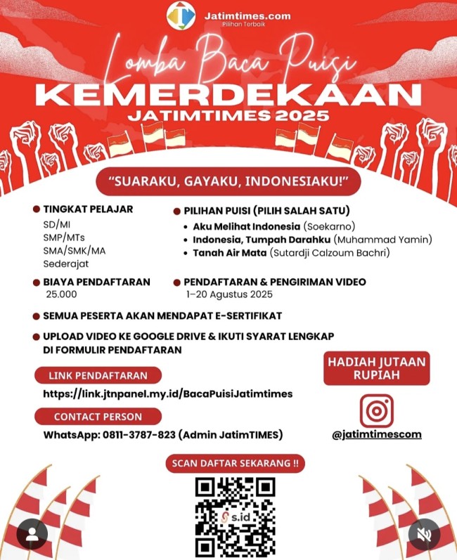 Lomba Puisi HUT RI 2025: Suarakan Indonesiamu, Raih Jutaan Rupiah!