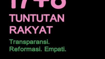 “17+8 Tuntutan Rakyat” Menggema, DPR hingga Presiden Didorong Ambil Sikap
