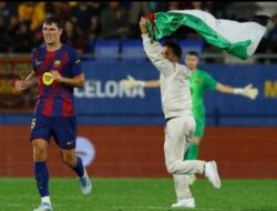 Barcelona Libas Getafe, Bendera Palestina Berkibar di Tengah Laga