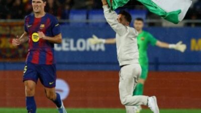 Barcelona Libas Getafe, Bendera Palestina Berkibar di Tengah Laga