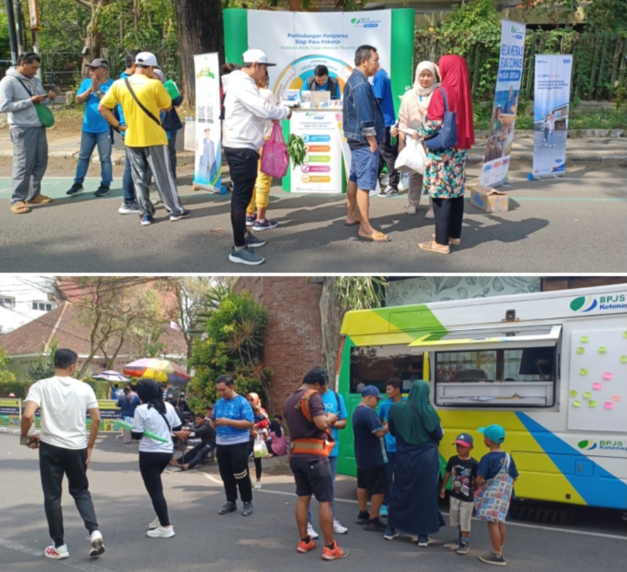 BPJS Ketenagakerjaan Gelar Open Booth di Car Free Day Ijen Malang