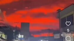 Viral Langit Pandeglang Berwarna Merah Pekat, Benarkah Pertanda Buruk?