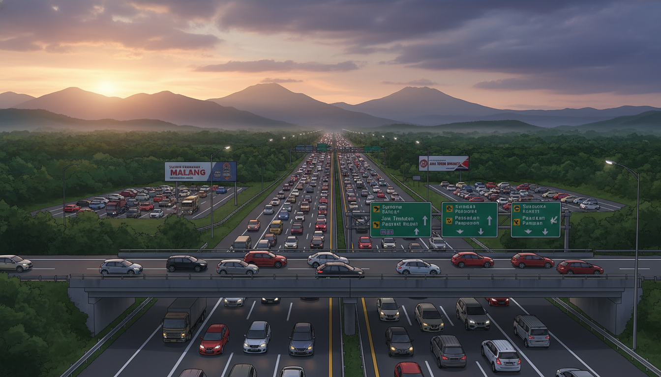 Tol Malang-Pandaan Padat: Puncak Arus Natal Tembus 1.600 Kendaraan