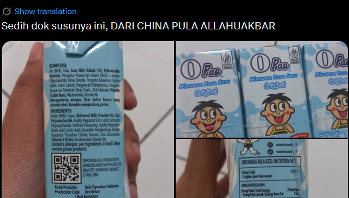 Polemik Susu China di Menu MBG
