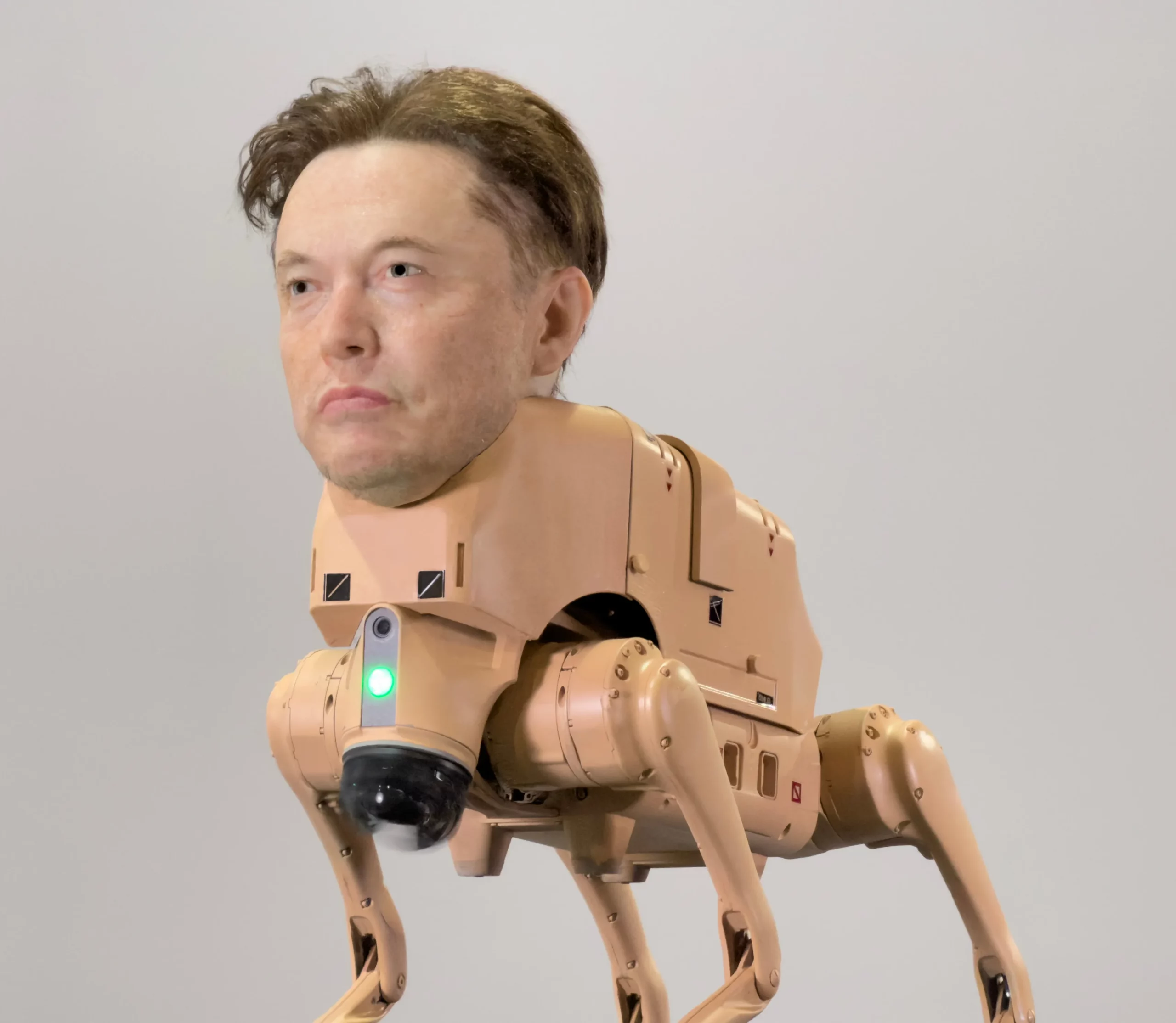 Satir Beeple: Robot Anjing Wajah Elon Musk & Zuckerberg Laku Rp10 Miliar