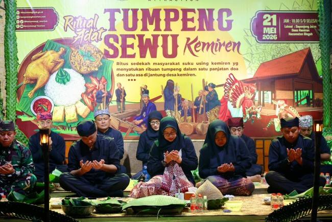 Tumpeng Sewu Kemiren, Tradisi Osing yang Menjaga Nadi Gotong Royong