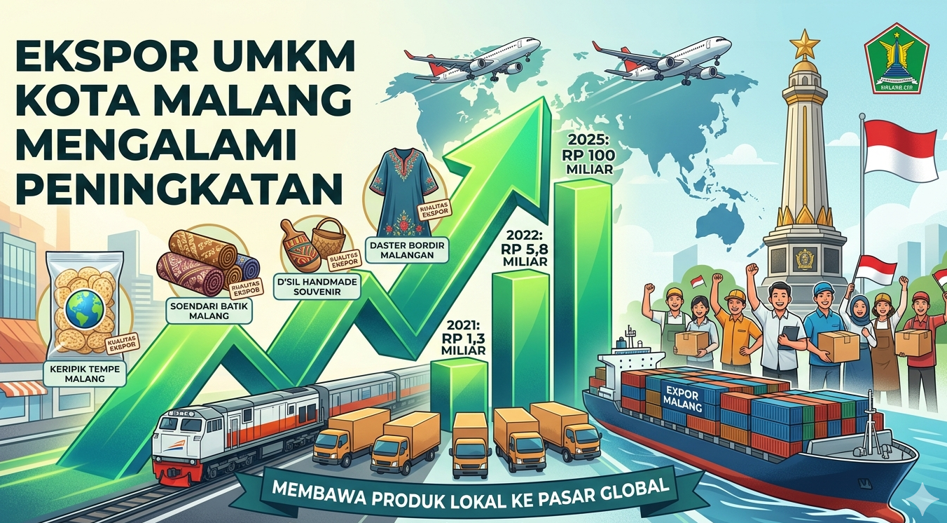 Pemkot Malang Pacu 200 UMKM Tembus Pasar Global, Target Nilai Ekspor Melonjak ke Rp1 Triliun Pemkot Malang Pacu 200 UMKM Tembus Pasar Global, Target Nilai Ekspor Melonjak ke Rp1 Triliun