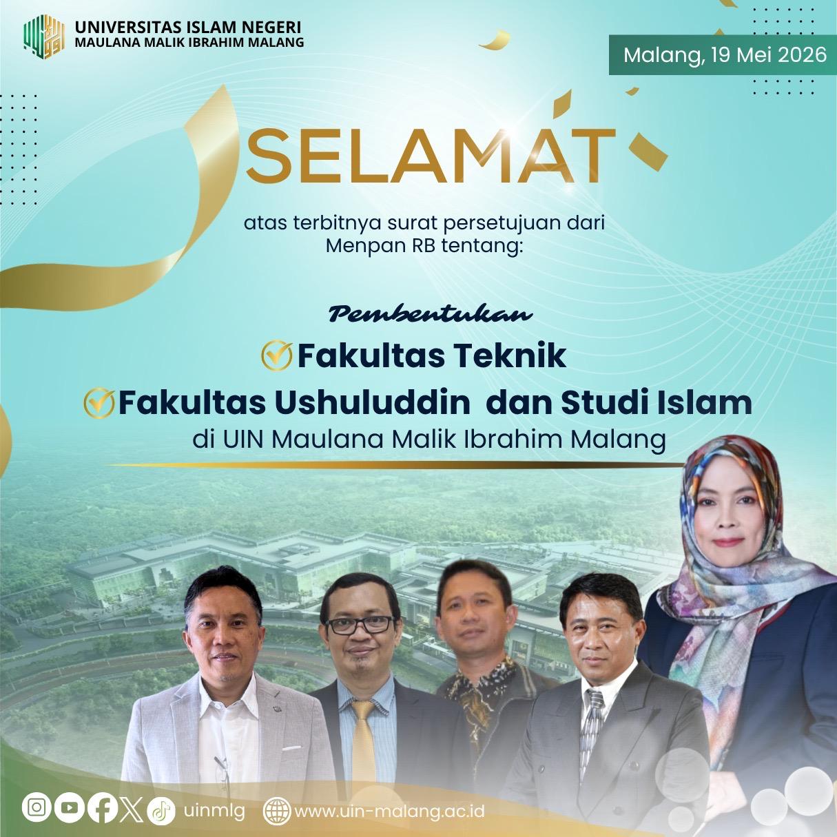 Kuliah di UIN Malang Semakin Lengkap, Fakultas Teknik dan Ushuluddin Resmi Berdiri Kuliah di UIN Malang Semakin Lengkap, Fakultas Teknik dan Ushuluddin Resmi Berdiri