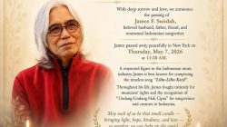 Musikus dan Pencipta Lagu Legendaris James F. Sundah Tutup Usia di New York