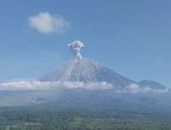 Semeru 4 Kali Erupsi Pagi Ini, Lontaran Abu Vulkanik Capai 1.000 Meter