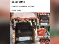 Becak Listrik Bantuan Prabowo Dijual di FB, Gerindra Lamongan Lakukan Investigasi