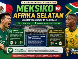 Piala Dunia 2026: Meksiko vs Afrika Selatan Buka Turnamen di Azteca