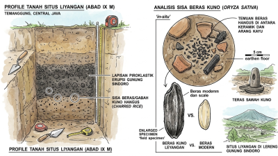 Misteri Lumbung Beras Liyangan di Bawah Abu Sindoro