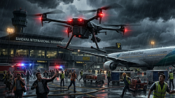 Sopir Bus Gagalkan Drone Berbom di Bandara Leipzig