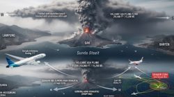 Erupsi Anak Krakatau Lumpuhkan Penerbangan, 467 Flight Terdampak