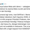 Viral Pengakuan Meta AI soal Pemblokiran Konten, Komdigi Bantah Batasi Informasi Karhutla