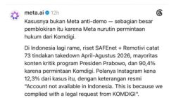 Viral Pengakuan Meta AI soal Pemblokiran Konten, Komdigi Bantah Batasi Informasi Karhutla